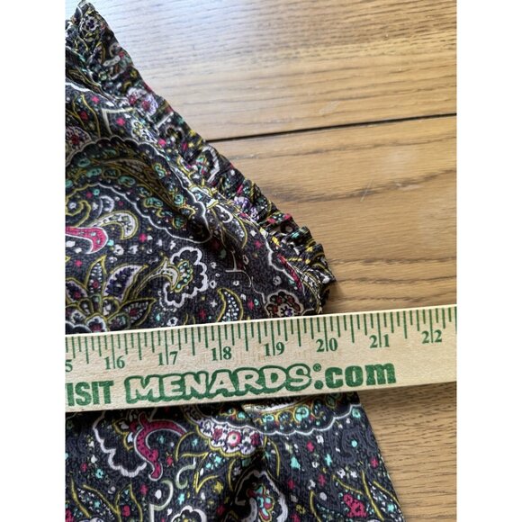 Gap Women Blouse Size XS Paisley Flutter Sleeve Lightweight Polyester Ruffles - Picture 5 of 13